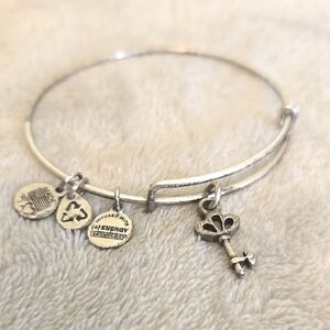 #046 Alex And Ani Silver Charm Bangle Bracelet